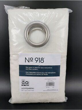 No. 918 Grommet Curtain Panel 51" X 84" White Lightweight